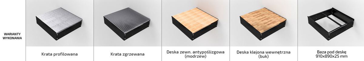 Schody Modułowe Asta Podest nr 2 - KOLOR CZARNY