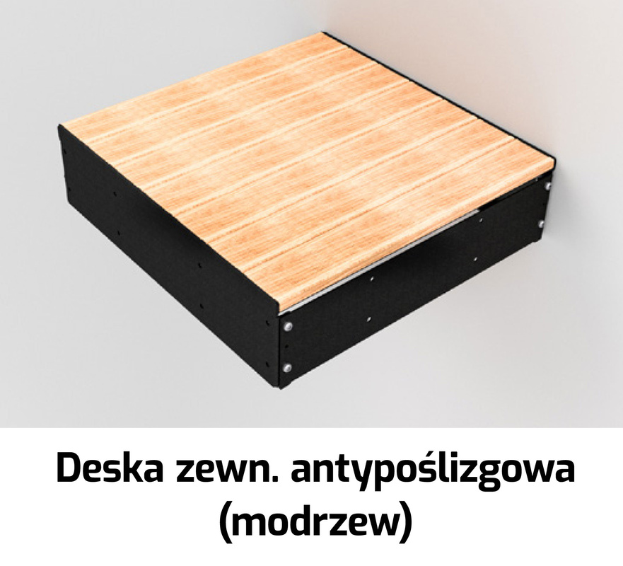 Schody Modułowe Asta Podest nr 2 - KOLOR CZARNY